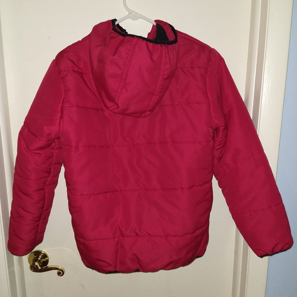 Boys red puffer coat